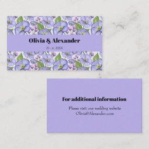 Aquarell Lila Veilchen & Floralmuster Begleitkarte
