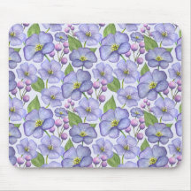 Aquarell Lila Veilchen & Floralmuster