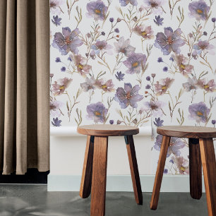 Aquarell Lila Wildblume Tapete