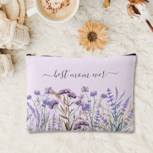 Aquarell-Lila-Wildblumenwiese Zubehörtasche