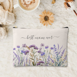 Aquarell-Lila-Wildblumenwiese Zubehörtasche