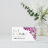 Aquarell Lilac Blume Kinderdusche Registrierung Begleitkarte (Stehend Vorderseite)