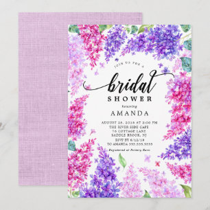 Aquarell Lilac Bridal Dusche Einladung