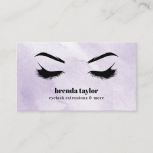 Aquarell Lilac Chic Eyelash Browbar beruflich Visitenkarte
