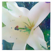 Aquarell-Lilie 6"" Fliese x6 oder Trivet (Vorderseite)