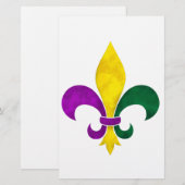 Aquarell-Lilie Briefpapier (Vorne/Hinten)