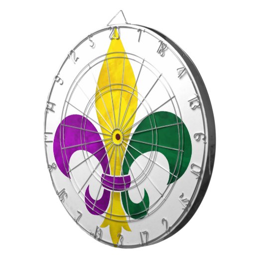 Aquarell-Lilie Dartscheibe (Vorderseite rechts)