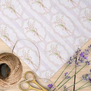 Aquarell-Lilien-der-Täler-Blumenmuster Seidenpapier