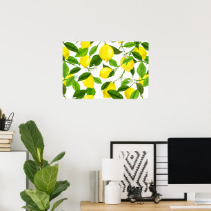 Aquarell-Limette Poster