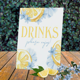Aquarell-Limonade-Stehtisch-Schild Sockelschild