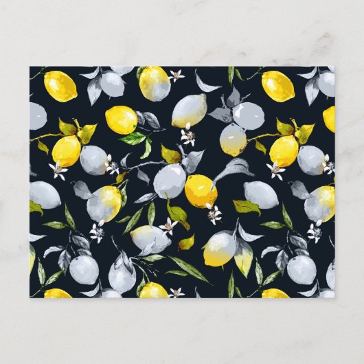 Aquarell-Limonen 12 Postkarte (Vorderseite)