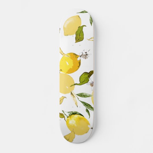 Aquarell-Limonen 17 Skateboard (Vorderseite)