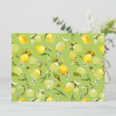 Aquarell-Limonen 22 Save The Date (Stehend Vorderseite)