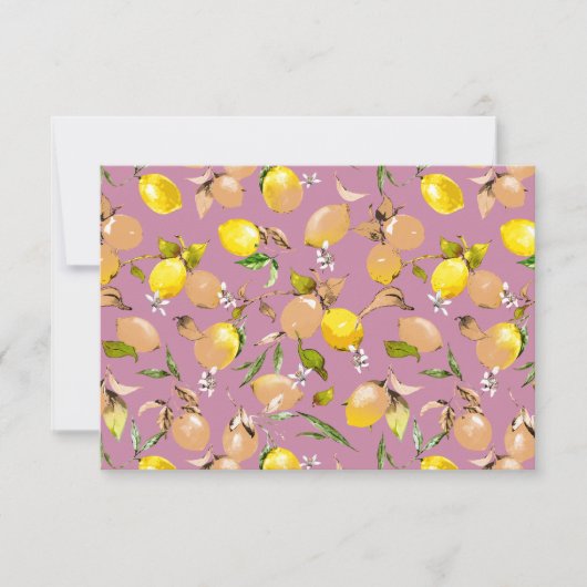 Aquarell-Limonen 25 Save The Date (Vorderseite)