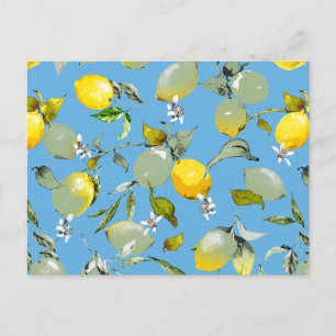 Aquarell-Limonen 27 Einladungspostkarte