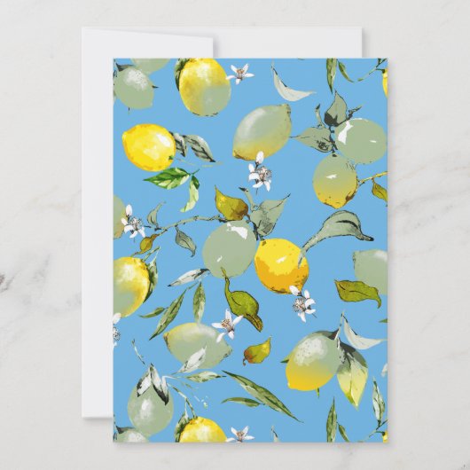 Aquarell-Limonen 27 Save The Date (Vorderseite)