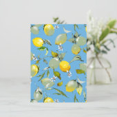 Aquarell-Limonen 27 Save The Date (Stehend Vorderseite)