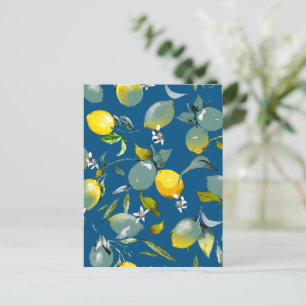 Aquarell-Limonen 28 Feiertagspostkarte