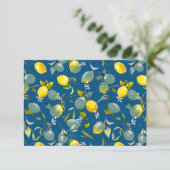 Aquarell-Limonen 29 Save The Date (Stehend Vorderseite)