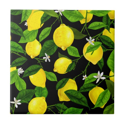 Aquarell-Limonen 2 Fliese (Vorderseite)