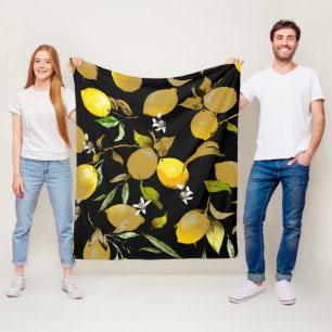 Aquarell-Limonen 31 Fleecedecke