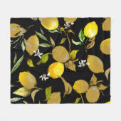 Aquarell-Limonen 31 Fleecedecke (Vorderseite (Horizontal))