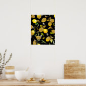 Aquarell-Limonen 31 Poster (Küche)