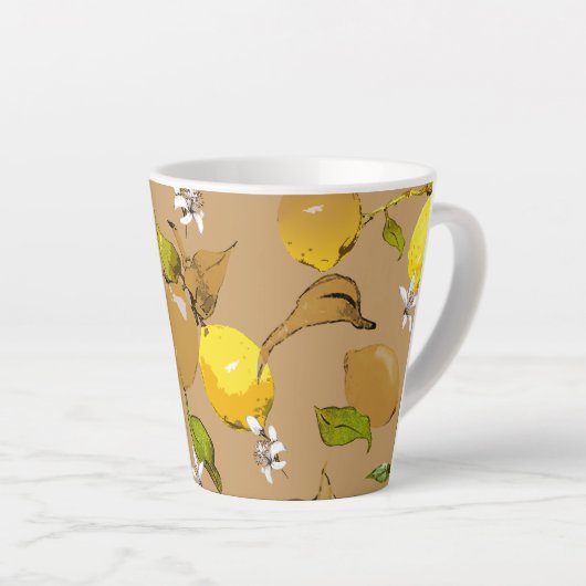Aquarell-Limonen 33 Milchtasse (Rechte Ecke)