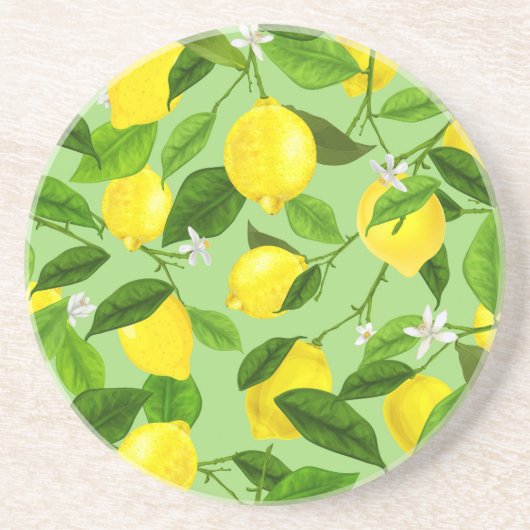 Aquarell-Limonen 3 Getränkeuntersetzer (Vorne)