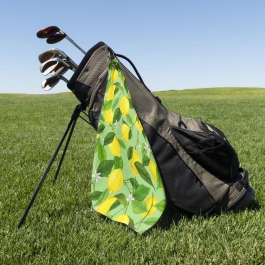 Aquarell-Limonen 3 Golfhandtuch (Gras)