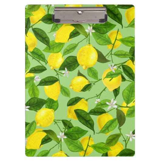 Aquarell-Limonen 3 Klemmbrett (Vorderseite)
