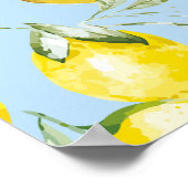 Aquarell-Limonen 4 Poster (Ecke)
