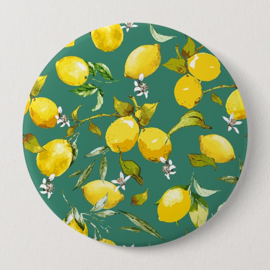 Aquarell-Limonen 6 Button (Vorderseite)
