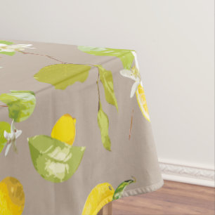 Aquarell-Limonen & Blätter 11 Tischdecke