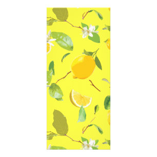 Aquarell-Limonen & Blätter 4 Werbekarte