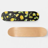 Aquarell-Limonen & Blätter Skateboard (Horizontal)