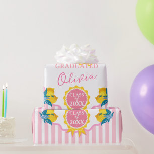 Aquarell-Limonen-Frisch-Absolventen-Party-Klasse 2 Geschenkpapier