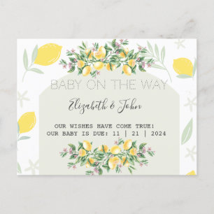 Aquarell-Limonen-Rahmen Ankündigungspostkarte