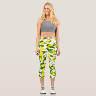 Aquarell-Limonette Capri Leggings