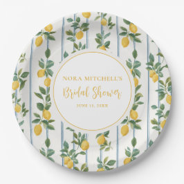 Aquarell-Limonien-Junggesellinnenabschied im itali Pappteller