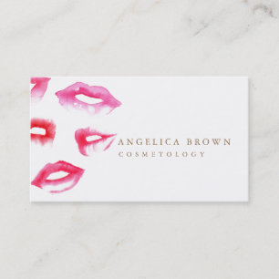Aquarell-Lippenstiftcosmetology-Visitenkarte Visitenkarte