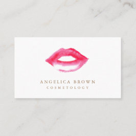 Aquarell-Lippenstiftcosmetology-Visitenkarte Visitenkarte