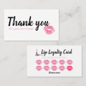 Aquarell Lippies Loyalitäts-Karte Treuekarte (Vorne/Hinten)