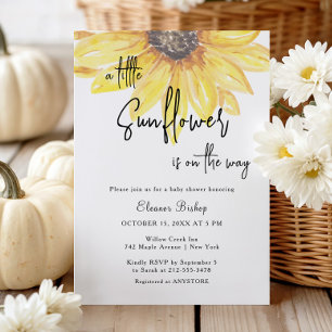 Aquarell Little Sunflower Baby Shower Einladung