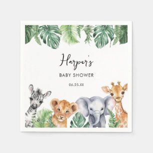 Aquarell Little Wild One Safari-Baby-Party Serviette