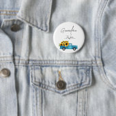 Aquarell-LKW mit Sonnenblumen Oma wird Button (Beispiel)