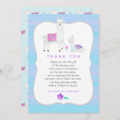 Aquarell Llama Babydusche Danke (Vorne/Hinten)