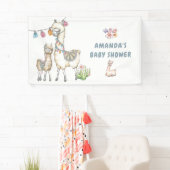 Aquarell Llama-Kinderdusche Banner (Insitu)