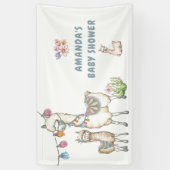 Aquarell Llama-Kinderdusche Banner (Vertikal)
