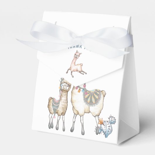 Aquarell Llama-Kinderdusche Geschenkschachtel (Vorderseite)